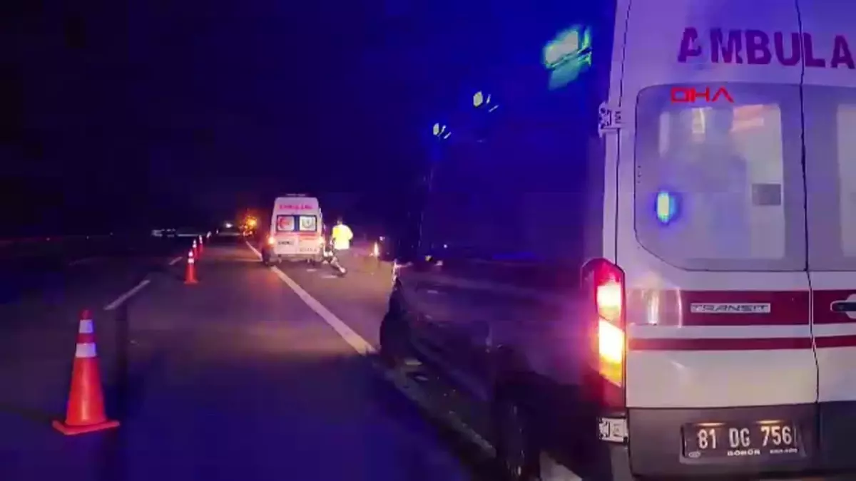 Düzce’de Otoyolda Kaza: 2 Yaralı