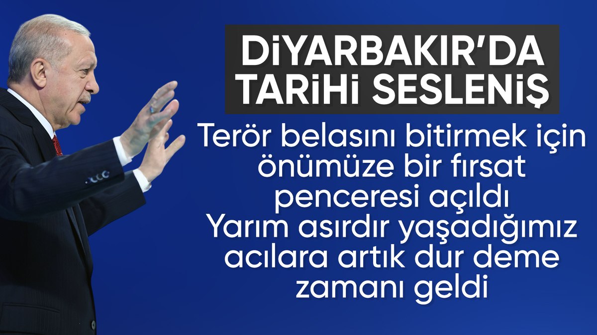 Cumhurbaşkanı Erdoğan:Terör belasını bitirmek için  önümüze bir fırsat  penceresi açıldı